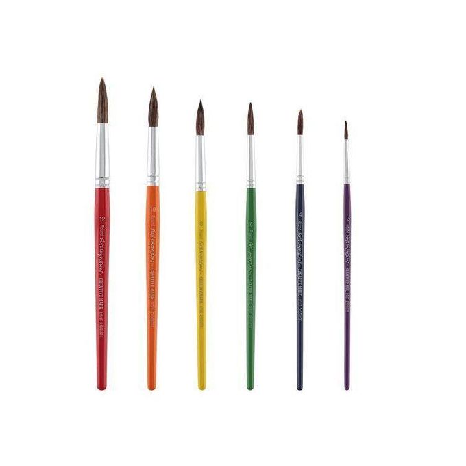 6Pcs Artist Acrylic, Oil, Watercolor Painting Brush Set