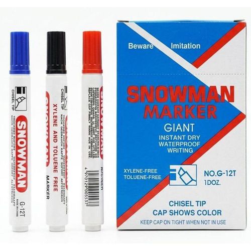 Snowman PERMANENT MARKER PENS MARKERS ASSORTED