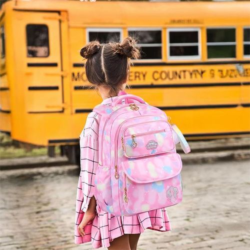 School Bag Backpack for Children Girls, Multiple pocket & Waterproof & Large Capacity, Easy To Clean High Quality Kids School Bag with pencil case - Image 2