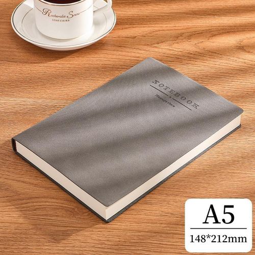 A5 notebook, business notebook, student notebook - diary - gray