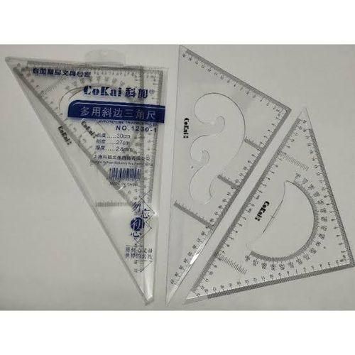 Cokai Engineering Set Square Hypotenuse Triangle Ruler