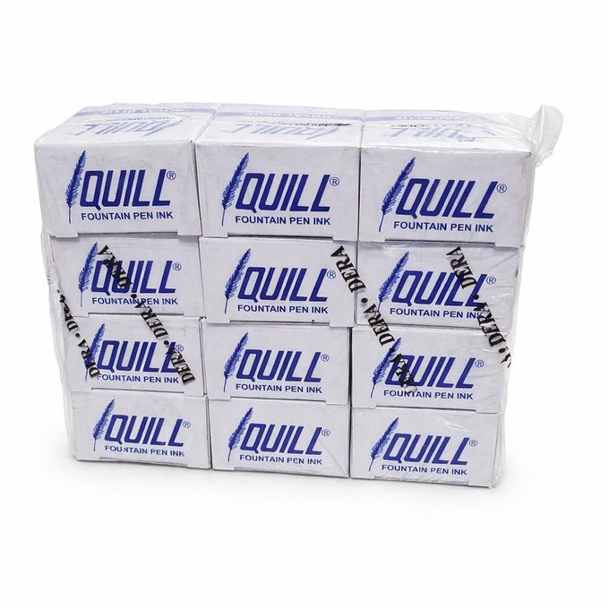 Quill Bottled Ink For Fountain Pen, Royal blue-35ML (pack of 12)