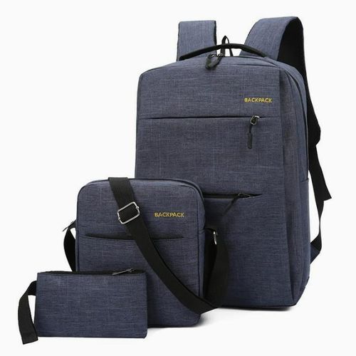 Share this product    3pcs Backpack Waterproof Laptop/School With USB Backpack-Blue - Image 2