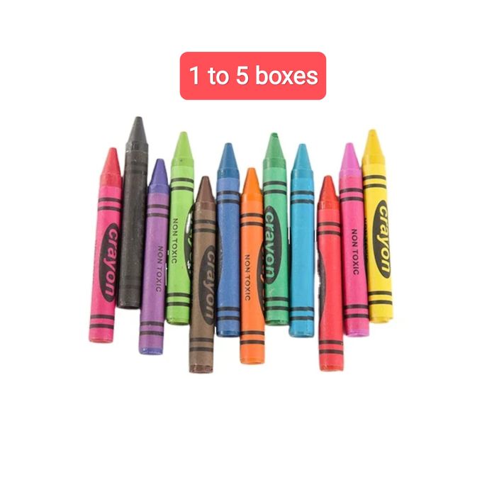 Crayola Crayola Multicolor Crayons - 1 to 5 Boxes, 12 Pcs Each, Non-Toxic