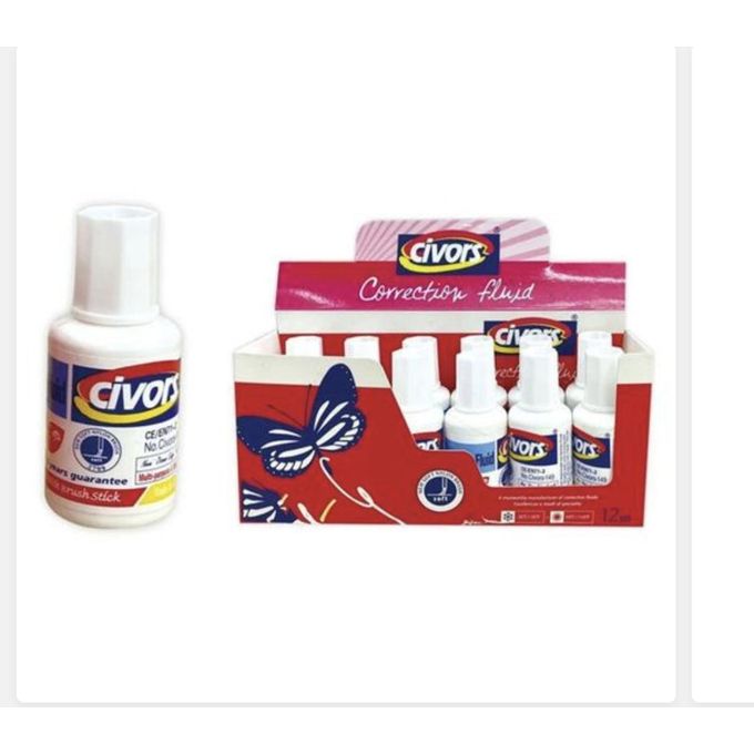    Civors Whiteout Correction Fluid-1pkt(12pcs)
