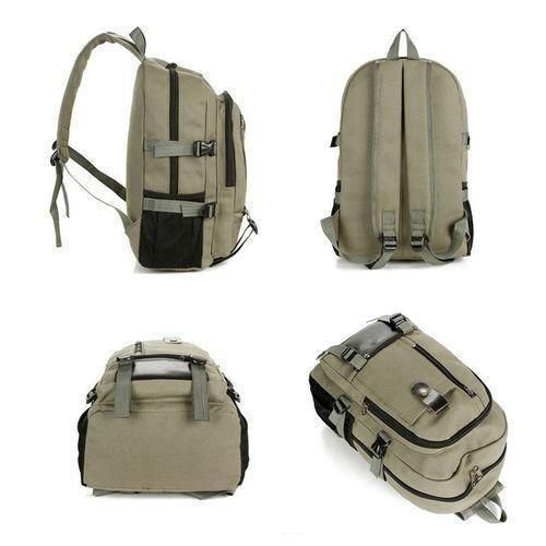 Men's Laptop Backpack Travel Daypack Canvas Large - Image 2