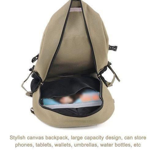 Men's Laptop Backpack Travel Daypack Canvas Large - Image 3