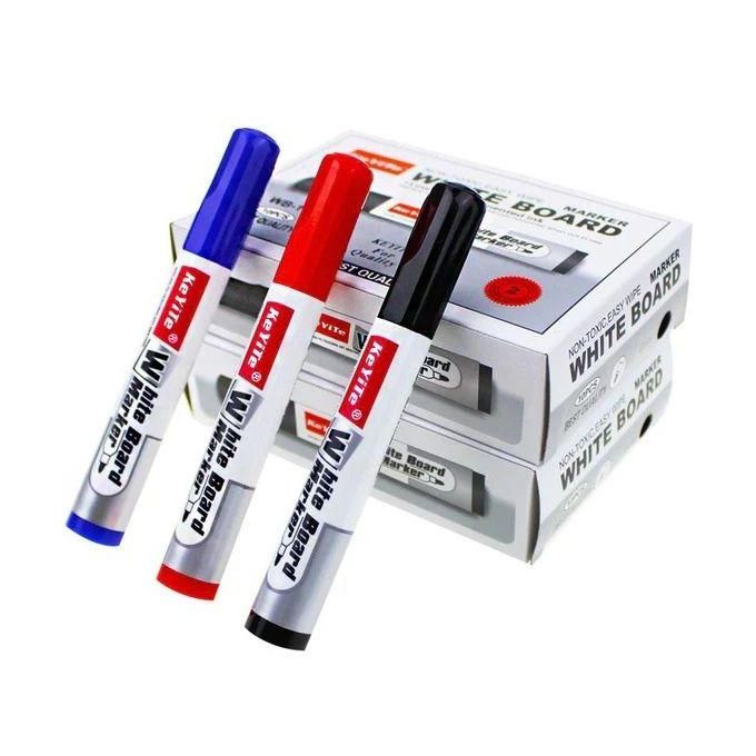 Whiteboard / Dry Erase Markers ( 10 Pcs Of Assorted Color - Black, Red, Green, Blue) Refillable