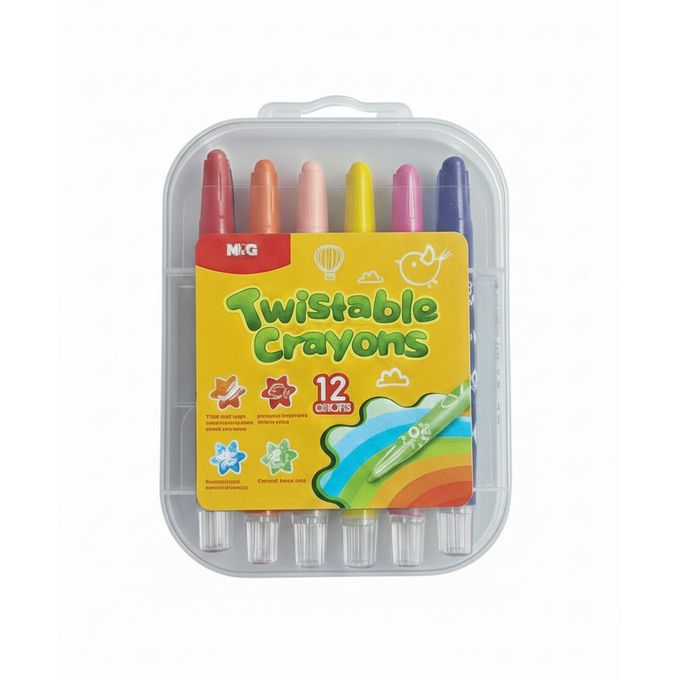 M&G Twistable crayons 12 color, non-toxic