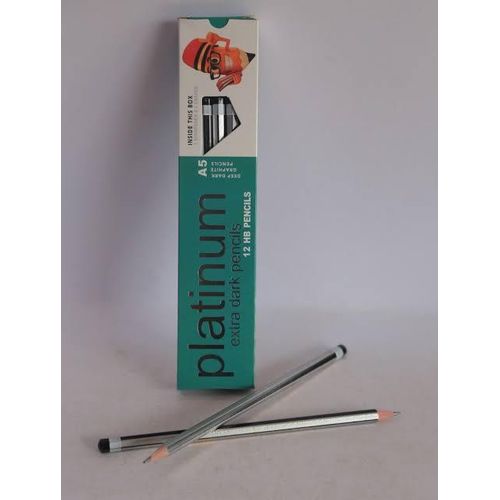 Platinum Extra Dark Pencils 1pc with FREE sharpener & Eraser