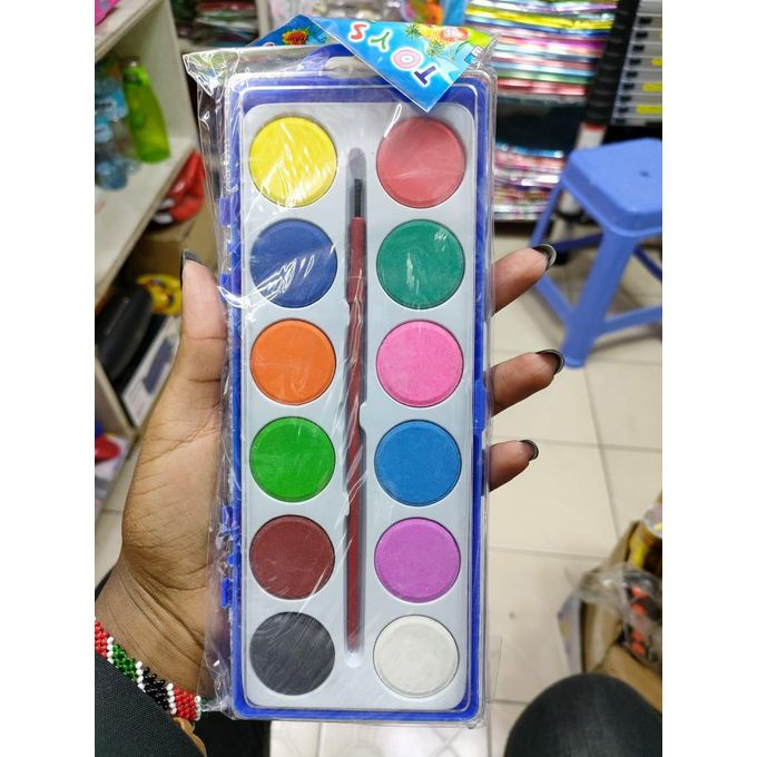 Watercolour Paint Set With Brush Palette Pallette Water